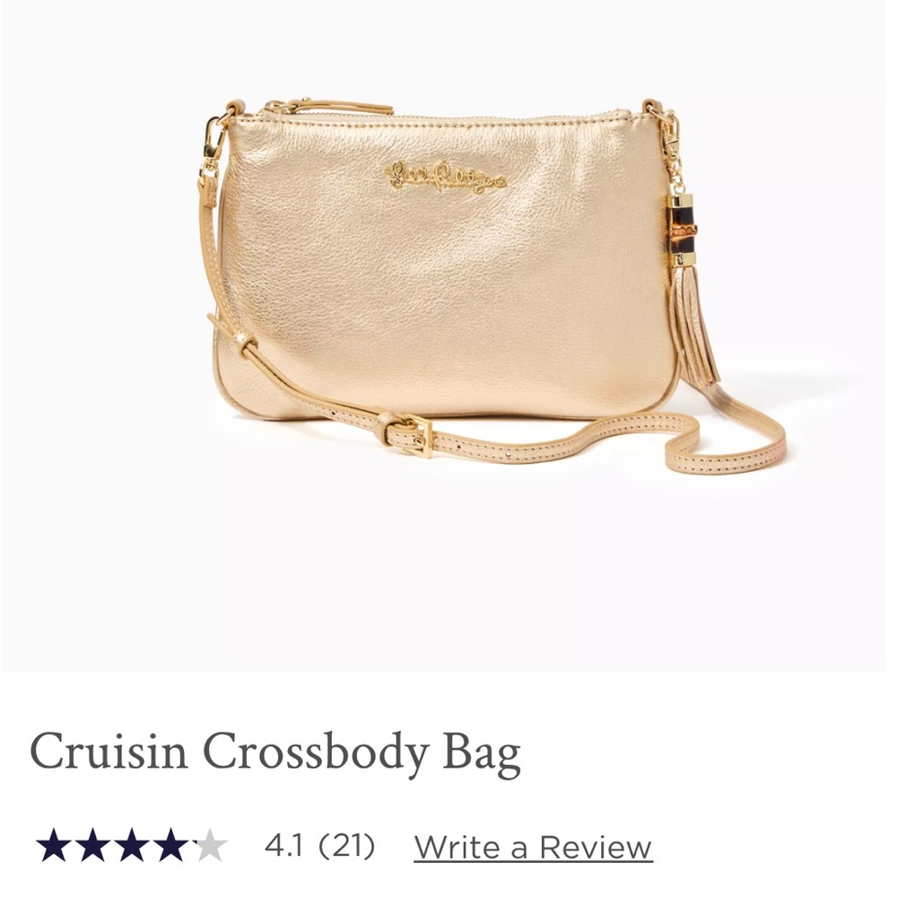 Lilly Pulitzer Gold Metallic Crossbody Bag